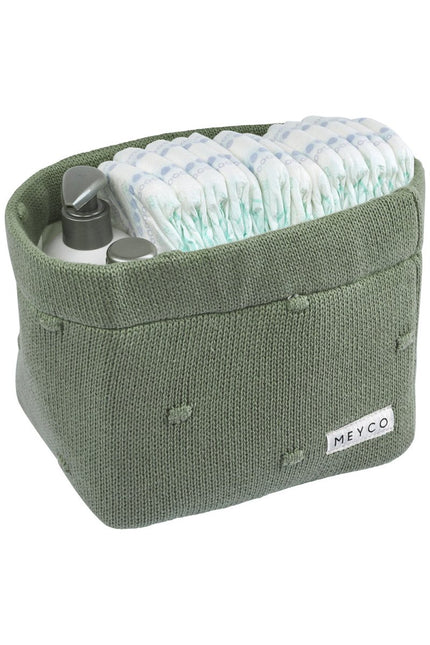 Meyco Commodemandje Medium Mini Knots Forest Green - Meyco - Babywinkel - 4054703430783