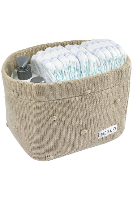 Meyco Commodemandje Medium Mini Knots Sand - Meyco - Babywinkel - 4054703430790