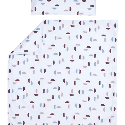 Meyco Dekbedovertrek Met Kussensloop Shapes Lilac 100X135 cm - Meyco - Babywinkel - 4054703350371