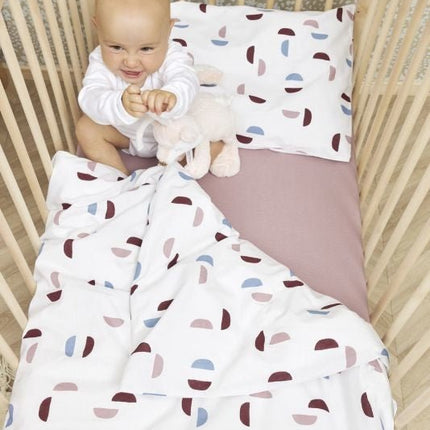 Meyco Dekbedovertrek Met Kussensloop Shapes Lilac 120X150 cm - Meyco - Babywinkel - 4054703360370