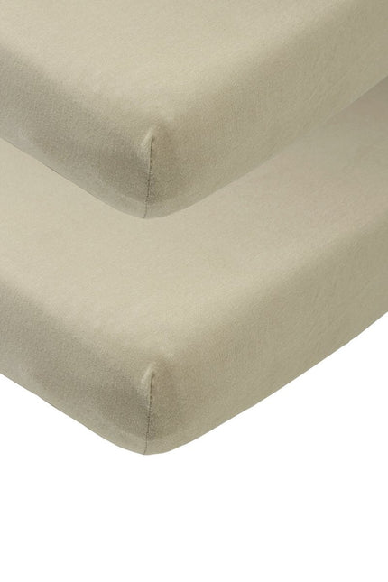 Meyco Hoeslaken Jersey 2St 50X90 Taupe - Meyco - Babywinkel - 4054703634174