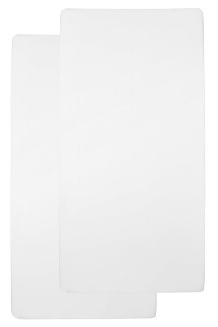 Meyco Hoeslaken Jersey 2St 50X90 Wit - Meyco - Babywinkel - 4054703634006