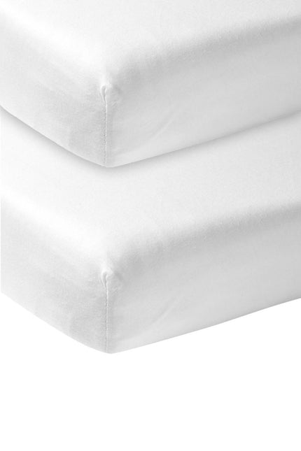 Meyco Hoeslaken Jersey 2St 50X90 Wit - Meyco - Babywinkel - 4054703634006