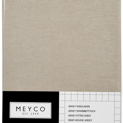 Meyco Hoeslaken Jersey Boxmatras 75X95cm Sand - Meyco - Babywinkel - 4054703566062