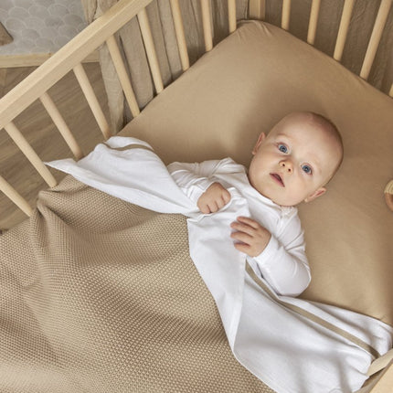 Meyco Hoeslaken Jersey Boxmatras 75X95cm Sand - Meyco - Babywinkel - 4054703566062
