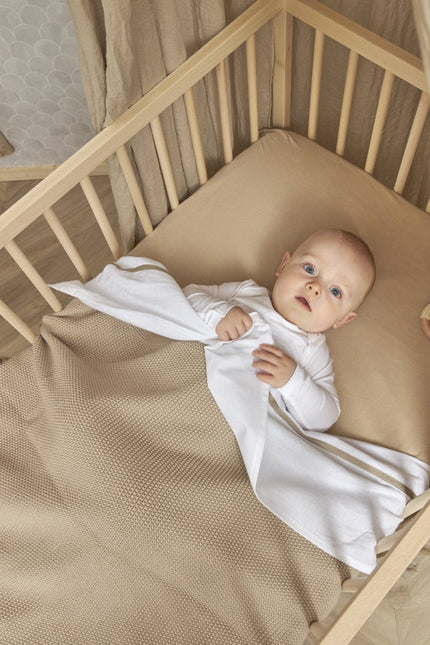 Meyco Hoeslaken Jersey Boxmatras 75X95cm Sand - Meyco - Babywinkel - 4054703566062