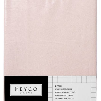 Meyco Hoeslaken Jersey Lichroze 70x140/150 cm 2st - Meyco - Babywinkel - 4054703652024