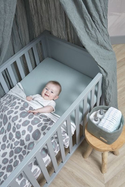 Meyco Hoeslaken Jersey Stone Green 70x140/150 cm - Meyco - Babywinkel - 4054703565225