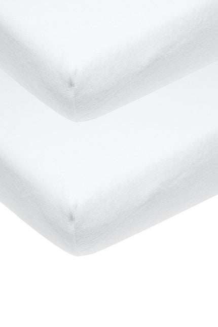 Meyco Hoeslaken Molton Stretch 2St 70X140/150 Wit - Meyco - Babywinkel - 4054703652901