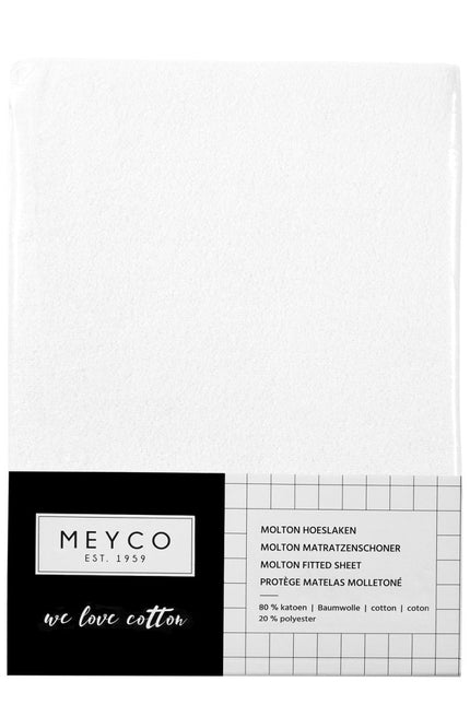 Meyco Hoeslaken Molton Stretch 50X90 Wit - Meyco - Babywinkel - 4054703633900