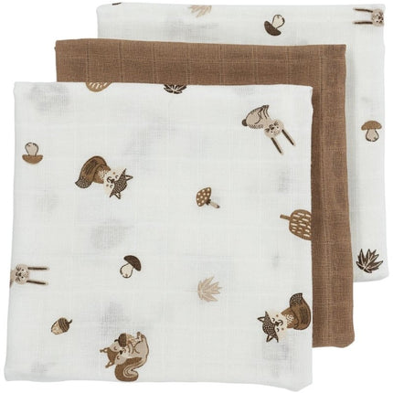 Meyco Hydrofiele Doek Animals 3 - Pack Toffee 70X70cm - Meyco - Babywinkel - 4054703152043