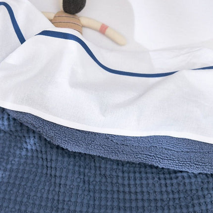 Meyco Ledikantlaken Bies Indigo 100X150cm - Meyco - Babywinkel - 4054703164428
