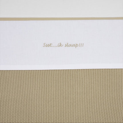 Meyco Ledikantlaken Ssst...Ik Slaap!! Sand - Meyco - Babywinkel - 4054703440867