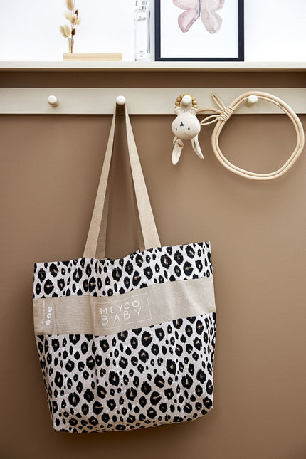 Meyco Luiertas Leopard Sand Melange - Meyco - Babywinkel - 4054703419801
