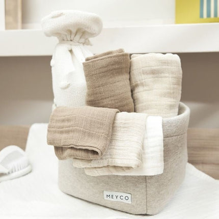 Meyco Monddoekje 3 - Pack Offwhite/Soft Sand/Taupe 30X30cm - Meyco - Babywinkel - 4054703169218