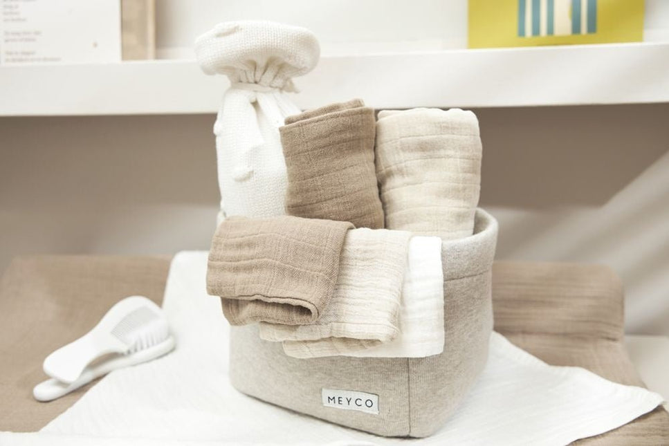Meyco Monddoekje 3 - Pack Offwhite/Soft Sand/Taupe 30X30cm - Meyco - Babywinkel - 4054703169218