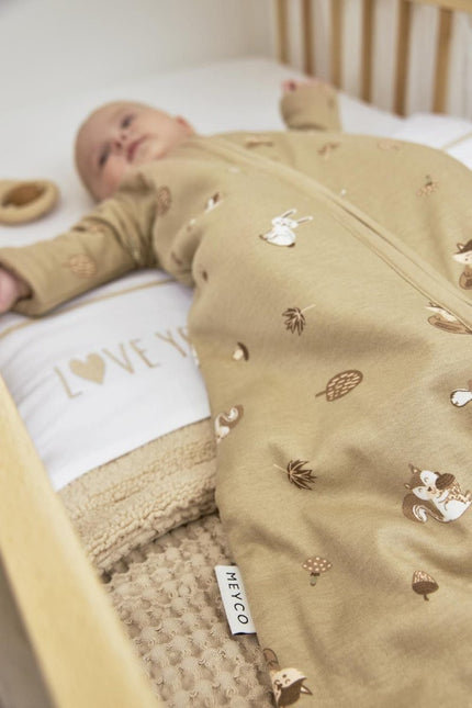 Meyco Slaapzak Baby 4 Seizoenen Sand Forest Animals koop je bij Babywinkel