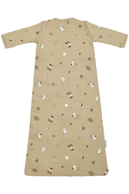 Meyco Slaapzak Baby Afritsbare Mouwen Forest Animals Sand - Meyco - Babywinkel - 4054703533019