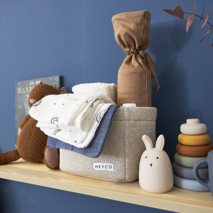 Meyco Washandje Moon 3 - Pack Hydrofiel Indigo 20X17cm - Meyco - Babywinkel - 4054703133035