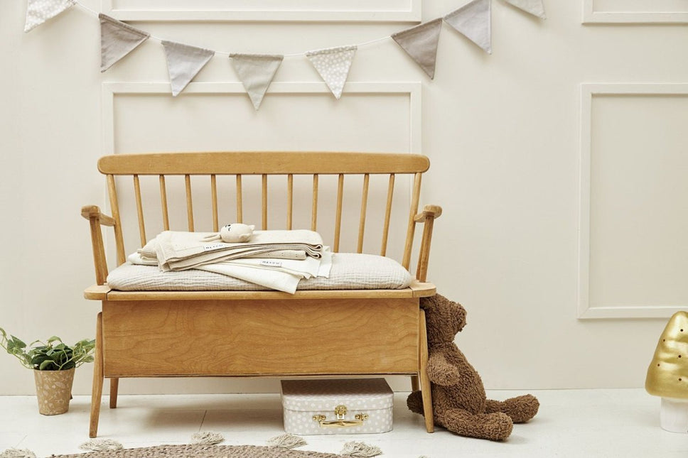 Meyco Wiegdeken Bamboe Offwhite 75X100cm - Meyco - Babywinkel - 4054703238112