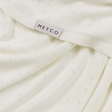 Meyco Wiegdeken Bamboe Offwhite 75X100cm - Meyco - Babywinkel - 4054703238112