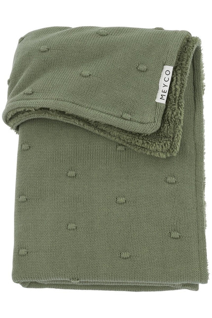 Meyco Wiegdeken Teddy Mini Knots Forest Green - Meyco - Babywinkel - 4054703350784