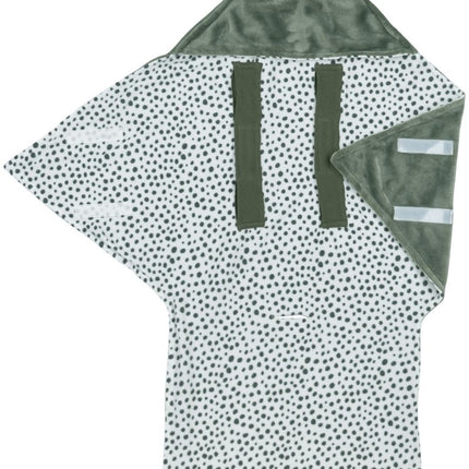 Meyco Wikkeldeken Baby Teddy Cheetah Forest Green - Meyco - Babywinkel - 4054703377323