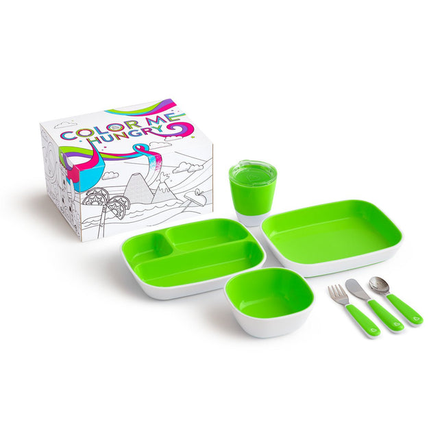 Munchkin Kinderservies Color Me Hungry Green - Munchkin - Babywinkel - 5019090517584