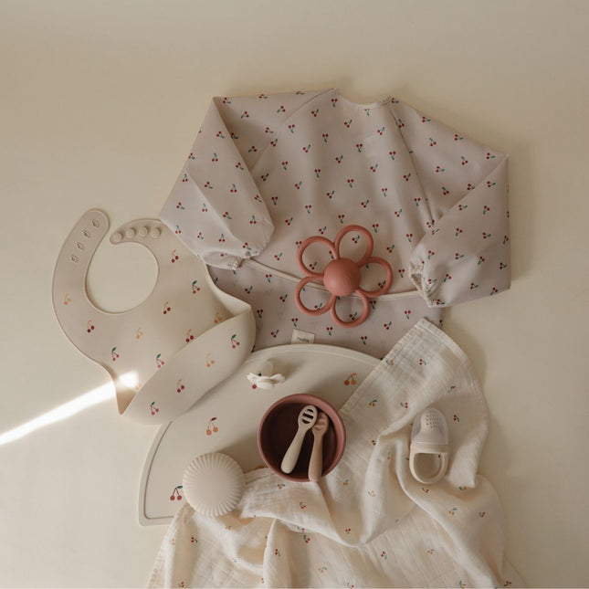 <tc>MUSHIE</tc> - BIB LONGUE SLEEVE - Cerises