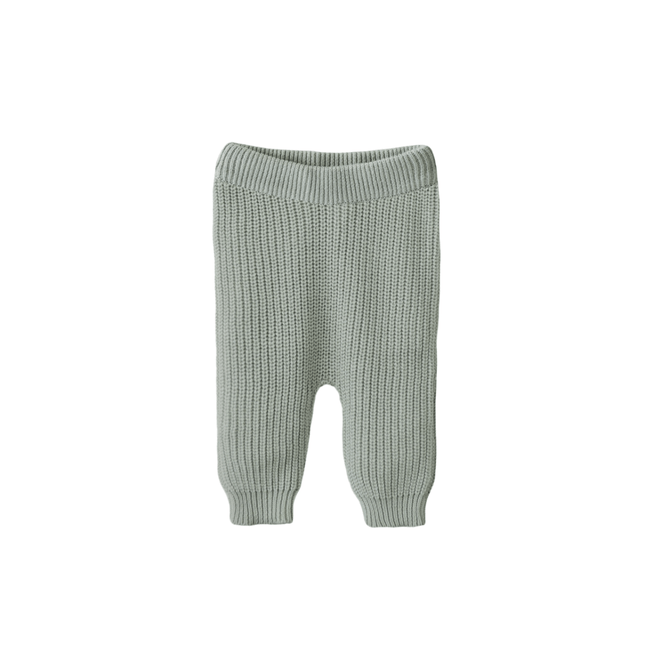Mushie Baby Broekje Chunky Knit Light Mint - Mushie - Babywinkel - 810052468839