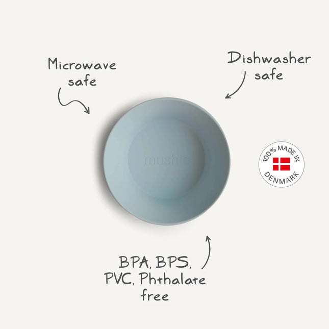 Mushie Baby Kom Rond Powder Blue 2st - Mushie - Babywinkel - 810052465739