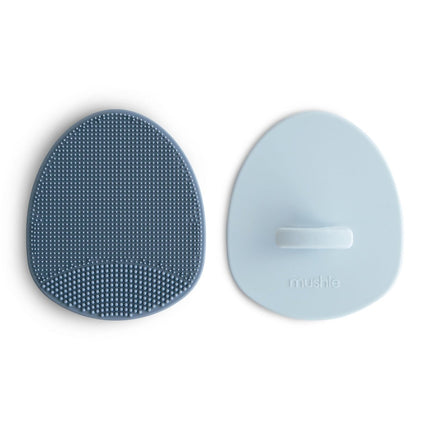 Mushie Babyborstel Anti - Berg Tradewind Periwinkle 2St - Mushie - Babywinkel - 840355800852