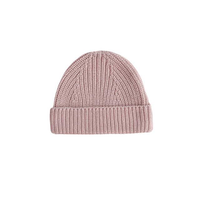 Mushie Babymutsje Chunky Knit Blush - Mushie - Babywinkel - 810052468624