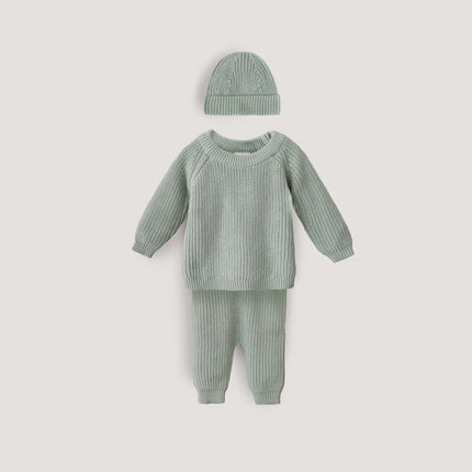 Mushie Babymutsje Chunky Knit Light Mint - Mushie - Babywinkel - 810052468808