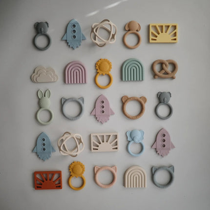 Mushie Bijtring Kat Stone - Mushie - Babywinkel - 810052461243