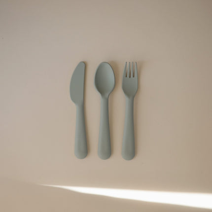 MUSHIE - CUTLERY SET - Sage - Mushie - Babywinkel - 840355800562