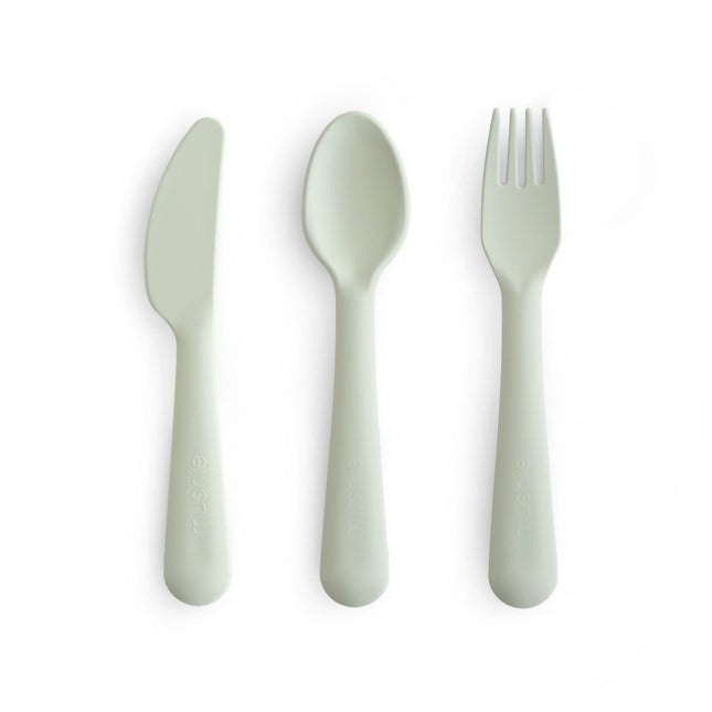 MUSHIE - CUTLERY SET - Sage - Mushie - Babywinkel - 840355800562