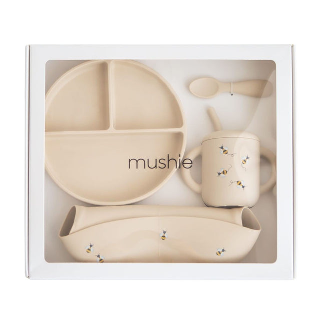 Mushie Giftbox Voedingsset - Bee koop je bij Babywinkel