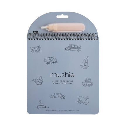 Mushie - Herbruikbaar Water Kleurboek Voertuigen koop je bij Babywinkel