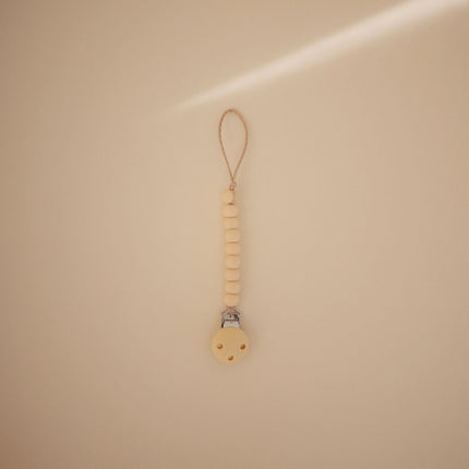 MUSHIE PACIFIER CLIP HERA - Pale Yellow - Babywinkel - 840355802696