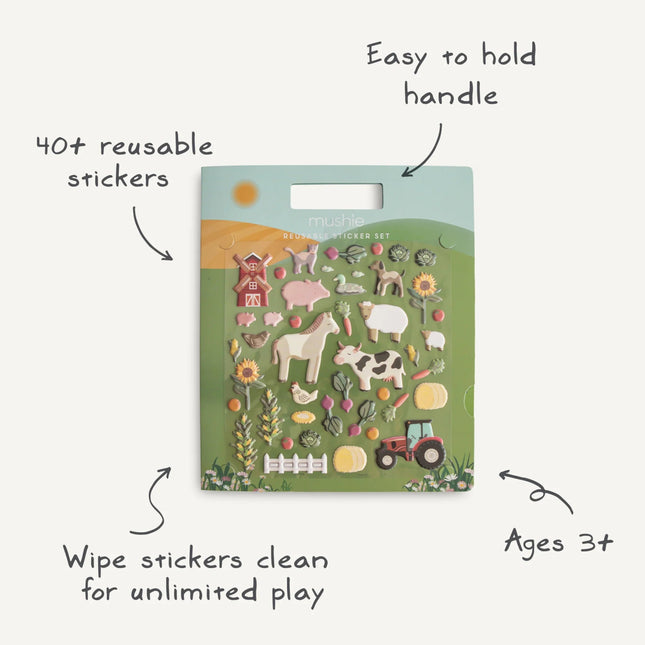 Mushie Stickerboek Farm - Mushie - Babywinkel - 840355800722