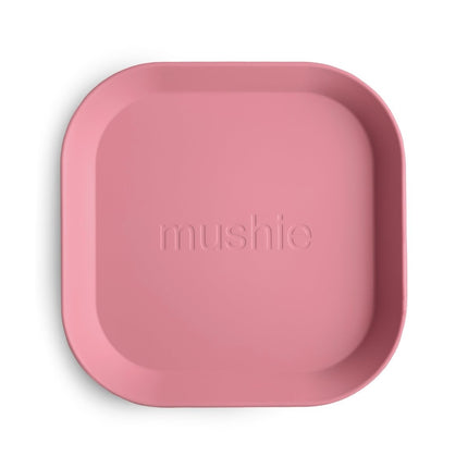 Mushie - Vierkante Borden - Dusty Rose 2st koop je bij Babywinkel