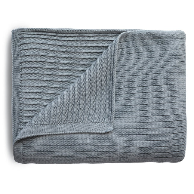 Mushie Wiegdeken Ribbed Smoke - Mushie - Babywinkel - 810052462196