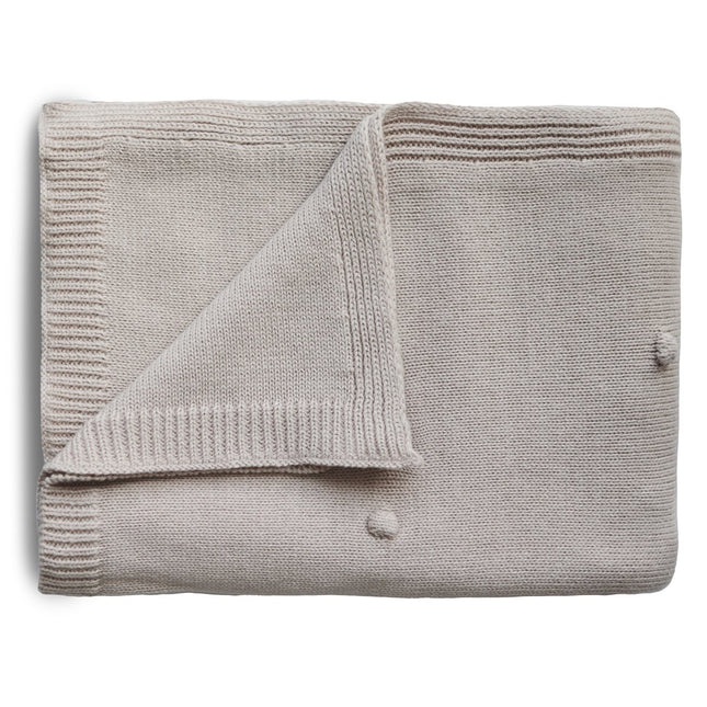 Mushie Wiegdeken Textured Dots Off White Melange - Mushie - Babywinkel - 810052462134