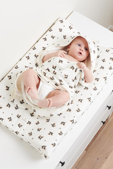 Noppies Badcape Baby Badstof Bloeiende Klaver Jet Stream - Noppies - Babywinkel - 8719788634568