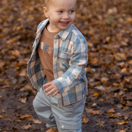 Overhemd Stone Blue Check - Babywinkel - 8721122579473