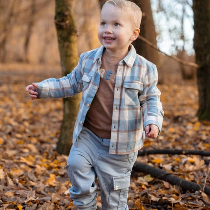 Overhemd Stone Blue Check - Babywinkel - 8721122579473