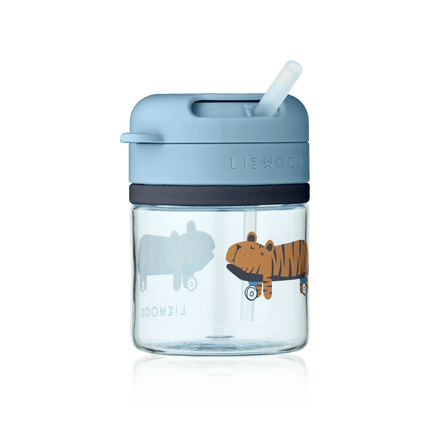 Pavia Tritan - beker met rietje 280 ml Fun / Beach blue koop je bij Babywinkel