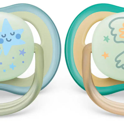 Philips Avent Fopspeen +0 Maanden Air Night Ster/Uil - Philips Avent - Babywinkel - 8720689012843