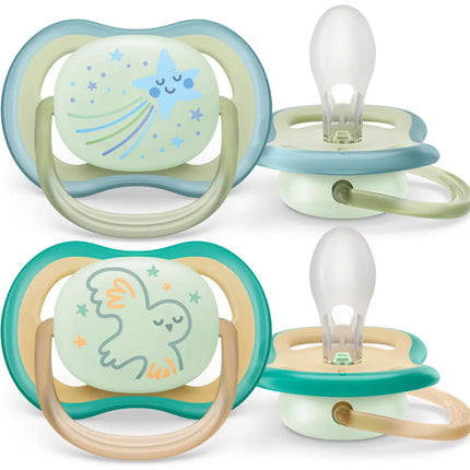 Philips Avent Fopspeen +0 Maanden Air Night Ster/Uil - Philips Avent - Babywinkel - 8720689012843